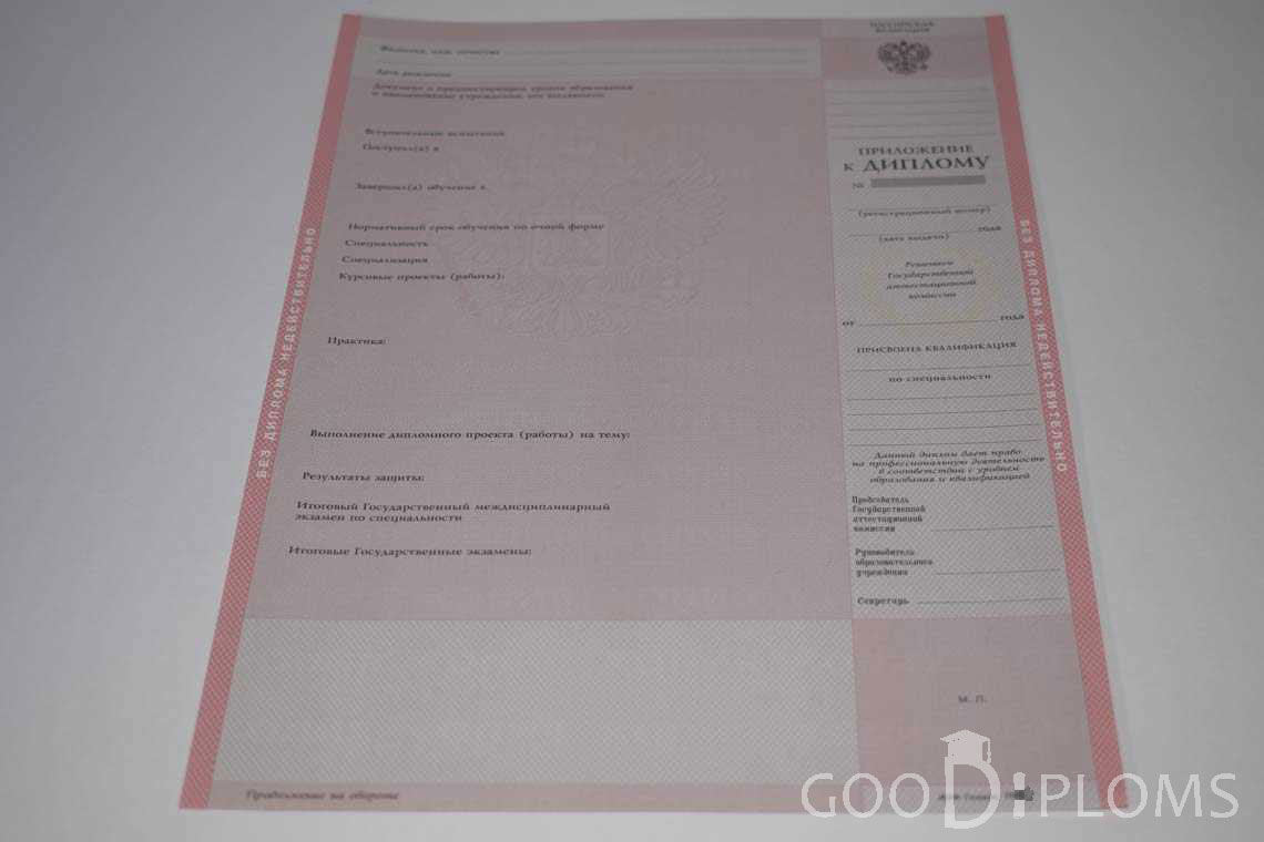 Приложение к Диплому Техникума период c 2003 по 2007 год - Алматы