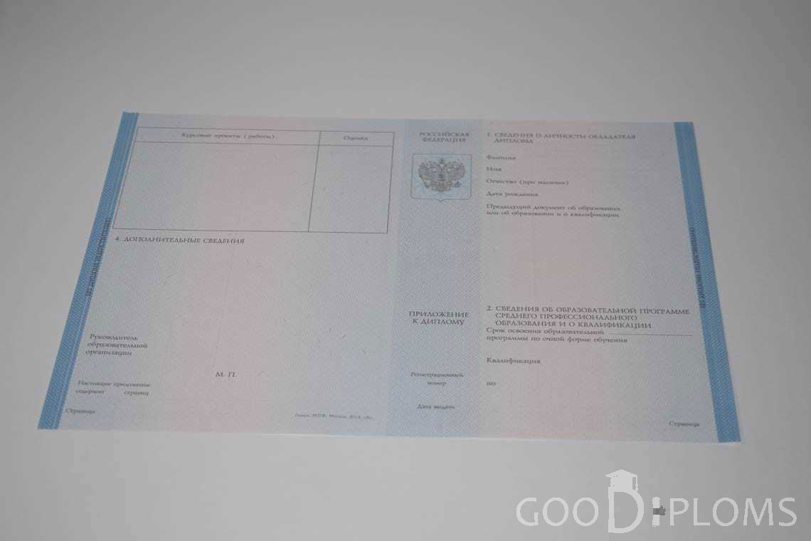Приложение к Диплому Техникума период c 2014 по 2025 год - Алматы