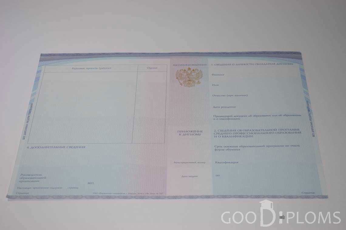 Приложение к Диплому Техникума с Отличием в период c 2014 по 2025 год - Алматы